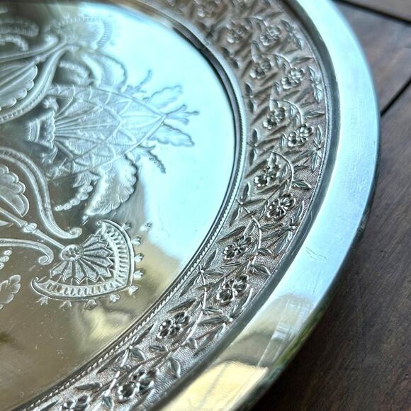 Vintage Meriden 11" Silver Plate Platter - Quadruple Plate 1705 II V - Picture 5 of 10